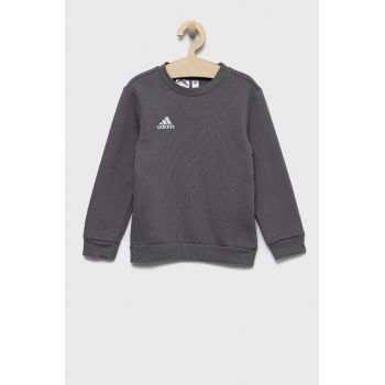 adidas bluza copii culoarea gri, neted