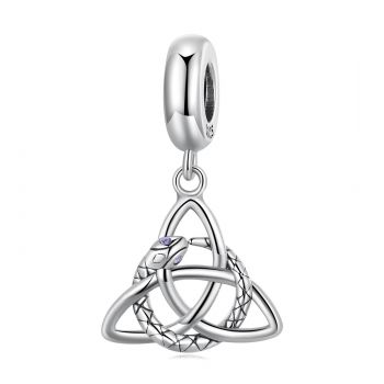 Talisman din argint Triquetra Snake