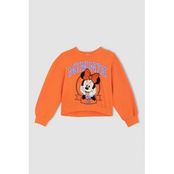 Bluza sport cu decolteu la baza gatului si imprimeu cu Minnie Mouse