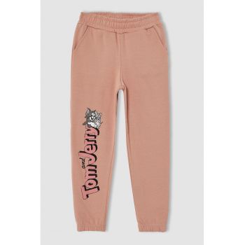 Pantaloni sport cu imprimeu Tom&Jerry