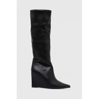 Steve Madden cizme Showout femei, culoarea negru, toc pana, SM11002594