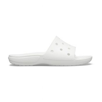 Papuci Classic Crocs Slide Iconic Crocs Comfort Alb - White