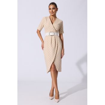 Rochie Margarita Crem cu Buline