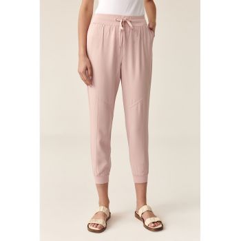 Pantaloni jogger crop din lyocell