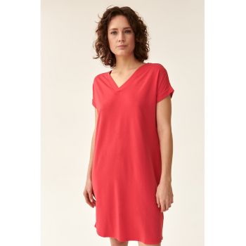 Rochie-tricou cu decolteu in V