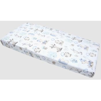 Cearceaf cu elastic Nichiduta 120x60 cm Blue Hedgehog