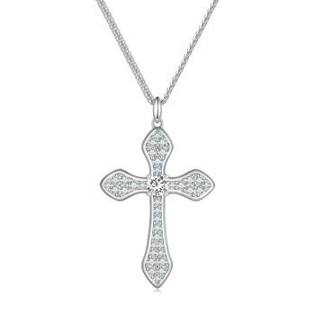 Colier din argint Big Silver Cross