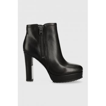 Dkny botine K2304397 femei, culoarea negru, toc pana, Liana