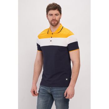 Tricou polo din piqué de bumbac