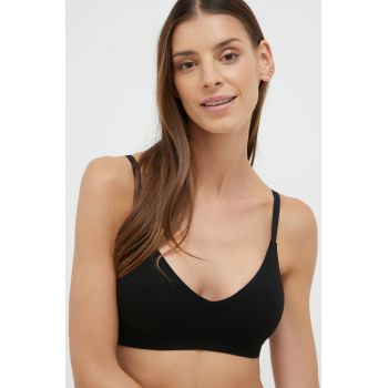 United Colors of Benetton sutien culoarea negru, neted ieftin