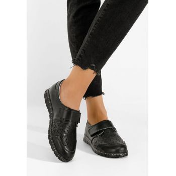 Pantofi casual dama piele Caronia negri