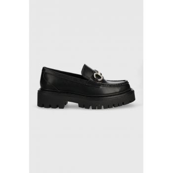 Aldo mocasini Baberiel femei, culoarea negru, cu platforma, 13631102.Baberiel