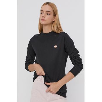 Dickies Longsleeve din bumbac culoarea negru