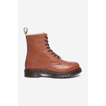 Dr. Martens cizme de piele Dr. Martens Serana 27782225 femei, culoarea maro, cu toc plat, izolare usoara 27782225-brown