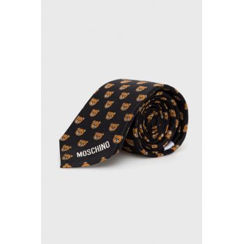 Moschino cravata de matase culoarea negru