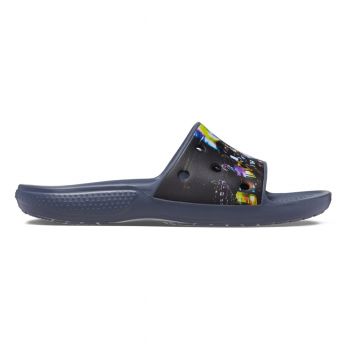 Papuci Crocs Classic Crocs Meta Scape Slide Negru - Black/Multi de firma originali