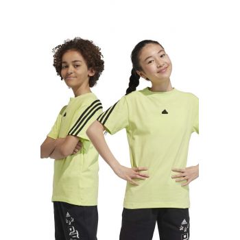 adidas tricou de bumbac pentru copii culoarea verde, modelator