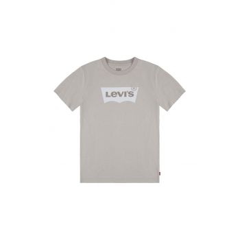 Levi's tricou de bumbac pentru copii culoarea bej, cu imprimeu