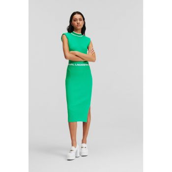 Rochie bodycon tricotata cu slit lateral