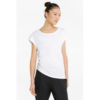 Tricou cu terminatie asimetrica si tehnologie dryCELL pentru yoga Studio Foundation