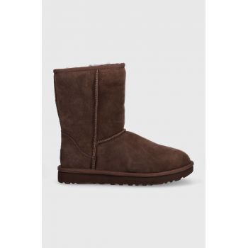 UGG cizme de zăpadă din piele întoarsă Classic Short II culoarea: maro 1016223.BCDR