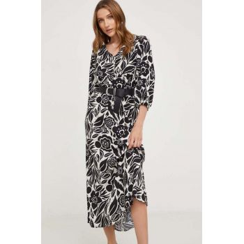 Answear Lab rochie culoarea alb, maxi, evazati