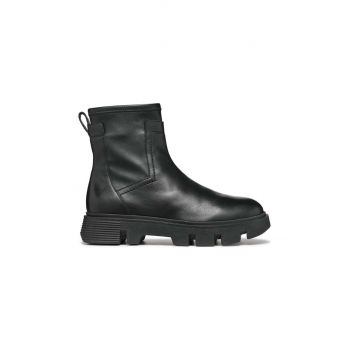 Geox botine D VILDE C femei, culoarea negru, cu toc plat, D26UAC 043KB C9997