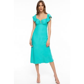 Rochie midi cu maneci evazate