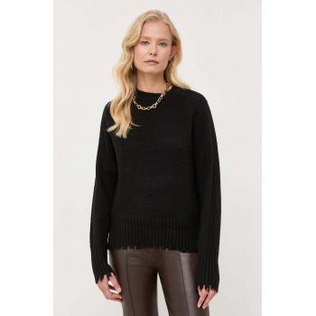 Silvian Heach pulover femei, culoarea negru, călduros