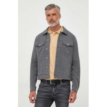 Pepe Jeans geaca Bryson barbati, culoarea gri, de tranzitie