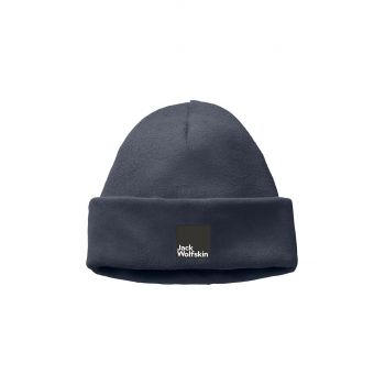 Jack Wolfskin caciula copii SPIRIT FLEECE BEANIE culoarea albastru marin, din tesatura neteda