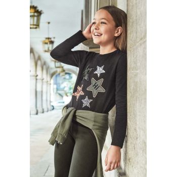 Mayoral longsleeve din bumbac pentru copii culoarea negru