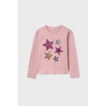 Mayoral longsleeve din bumbac pentru copii culoarea roz