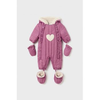 Mayoral Newborn combinezon bebe culoarea violet