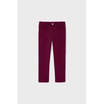 Mayoral pantaloni copii culoarea bordo, neted