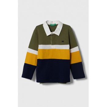 United Colors of Benetton longsleeve din bumbac pentru copii modelator