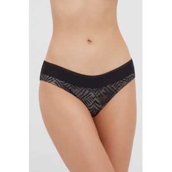 Chantelle chiloti culoarea negru, transparent