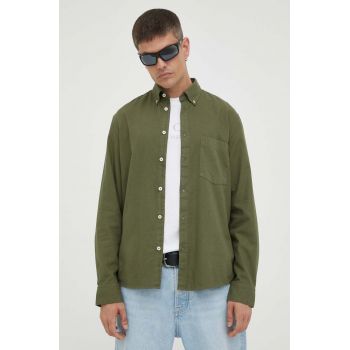 Marc O'Polo camasa barbati, culoarea verde, cu guler button-down, regular