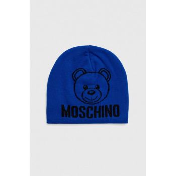 Moschino caciula de lana de lana, din tricot gros