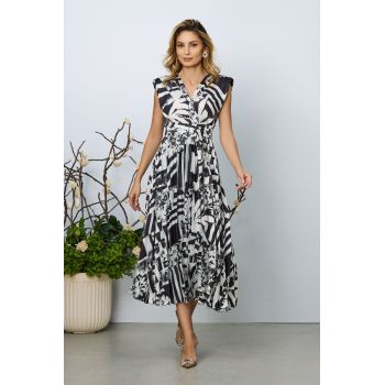 Rochie Carmen Floral Bicolora