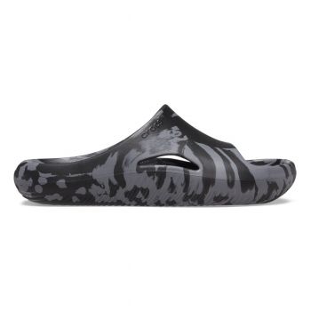 Papuci Crocs Mellow Marbled Slide Negru - Black/Charcoal