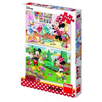 Puzzle 2 in 1 - minnie la treaba (77 piese)