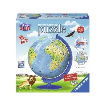 Puzzle 3d copii - globul lumii 180 piese