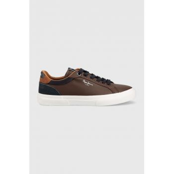 Pepe Jeans sneakers KENTON COURT 878 culoarea maro PMS30839