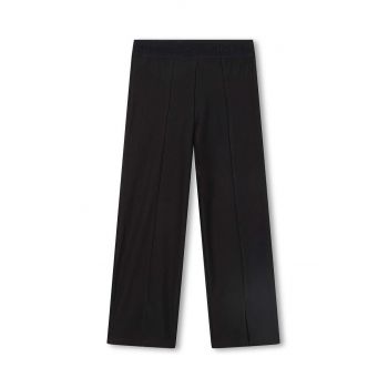 HUGO leggins copii culoarea negru, neted