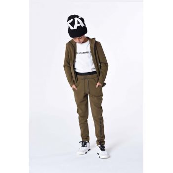 Karl Lagerfeld tricou de bumbac pentru copii culoarea alb, cu imprimeu