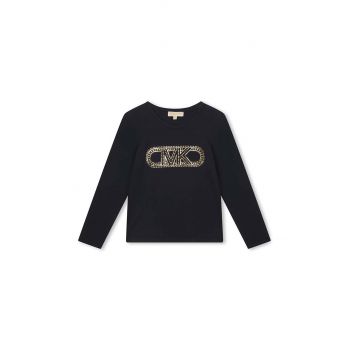 Michael Kors longsleeve copii culoarea albastru marin, cu imprimeu