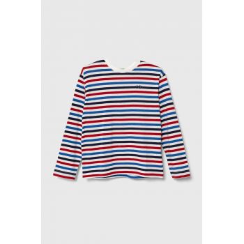 United Colors of Benetton longsleeve din bumbac pentru copii modelator