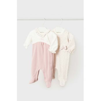 Mayoral Newborn salopeta din bumbac pentru bebelusi 2-pack