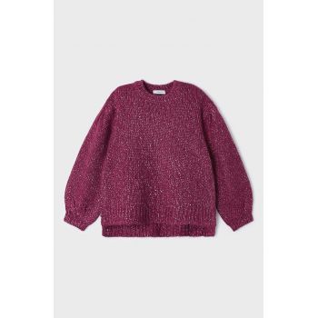 Mayoral pulover pentru copii din amestec de lana culoarea violet, călduros